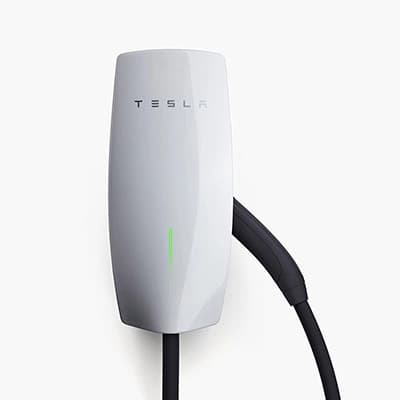 Professional installation of a Tesla Wall Connector charging station
